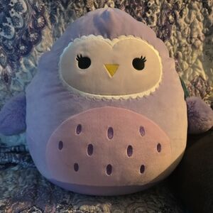 Squishmallows Lavender & Pink Owl Plush Pet Toy
